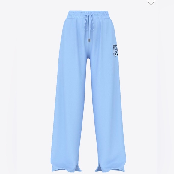 VICTORIA’S SECRET PINK CAMPUS FLEECE WIDE LEG SPLIT-HEM SWEATPANTS - NWT - Picture 3 of 3